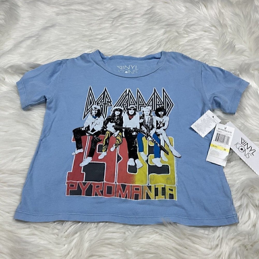 NEW Def Leppard English Rock Band T-Shirt Youth Medium Pyromania Band 1983 Tour